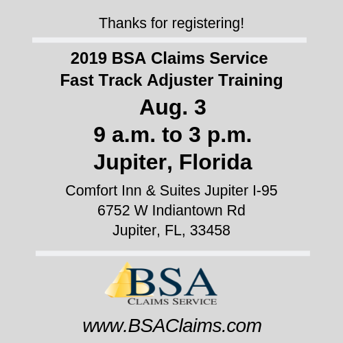 Jupiter Florida Fast Track Training Aug 3 Bsa Claims